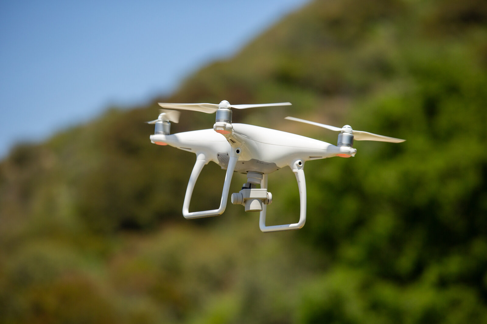 White DJI Phantom drone