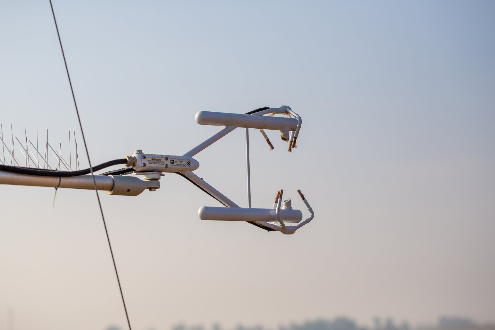 Evaporation pond with sensors